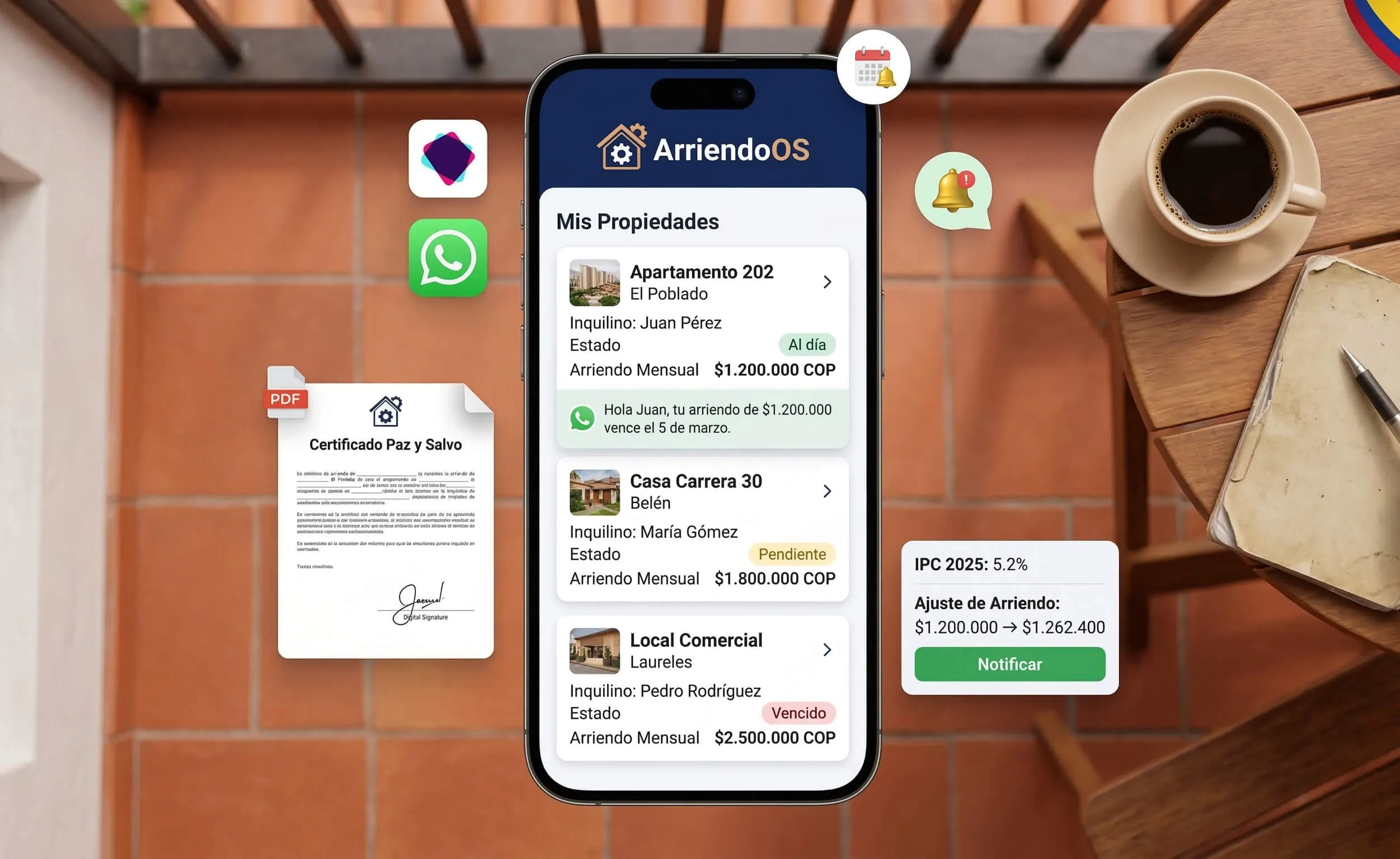 Screenshot of ArriendoOS